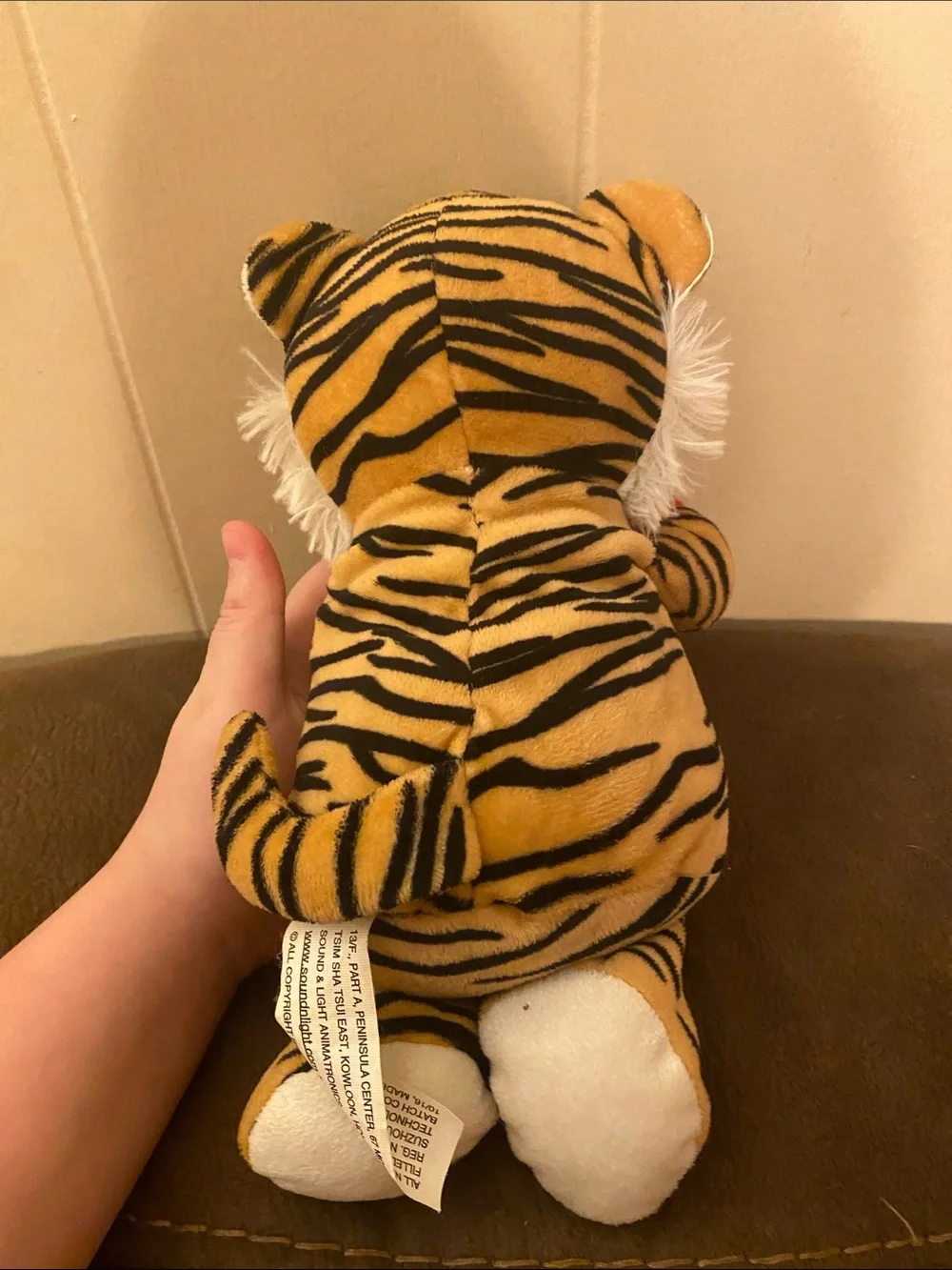 Striped Tiger Plush Toy with Red Heart - Kids Stuffed Animal